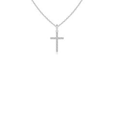 Dangling from a glossy bale, this diamond Latin cross pendant looks splendid in 18k white gold. It is encrusted with shimmering diamonds in a pava setting. The milgrain detailing on the edges and the bale enhance the beauty of this cross pendant. Beautiful Symbols, Diamond Cross Pendants, Diamond Cross, White Diamond, Cross Pendant, The Beauty, 18k Gold, Diamonds, White Gold