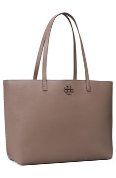 Keep all your essentials in this chic everyday tote crafted from fine leather with sturdy shoulder straps and an ample main compartment. Structured silhouette with flat base Interior hanging zip pocket Lined Leather Imported Tory Burch Tote, Everyday Tote, Large Handbags, Leather Tote, Shoulder Straps, Tory Burch, Zip Pockets, Nordstrom, Tote Bag