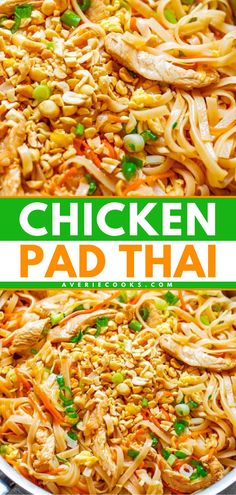 An easy meal idea featuring homemade pad Thai! With an irresistible and authentic taste, this chicken pad Thai recipe is better than takeout. Plus, it's also a busy weeknight dinner that's ready in just 20 minutes! Pad Thai Recipe Easy, Chicken Pad Thai Recipe, Homemade Pad Thai, Chicken Pad Thai, Pad Thai Noodles, Thai Recipe, Pad Thai Recipe, Better Than Takeout, Thai Noodles