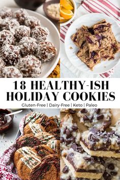 Healthy Holiday Cookie Recipes - The Roasted Root Taco Breakfast Casserole, Healthy Holiday Cookies Recipes, Taco Breakfast, Paleo Christmas Cookies, Healthy Holiday Treats, Paleo Chocolate Chip Cookies, Best Gluten Free Desserts, Homemade Jelly