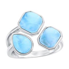 Complete any outfit with this Nautica Rocks sterling silver multi-shaped larimar ring. Click on this JEWELRY & WATCHES GUIDE to learn about fit, styles, materials and more! Complete any outfit with this Nautica Rocks sterling silver multi-shaped larimar ring. Click on this JEWELRY & WATCHES GUIDE to learn about fit, styles, materials and more! FEATURES Ring width: 18-in. Shank style: split Nickel free Metal: sterling silver Plating: rhodium Finish: polished Packaging: boxed ImportedSTONE DETAILS Pandora Shop, Christmas Tree Accessories, Larimar Ring, Larimar Rings, Sneaker Dress Shoes, Cold Weather Accessories, Womens Jewelry Rings, Shoe Sale, Rings Statement