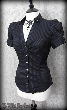 Steampunk Mode, Elegant Gothic, Victorian Steampunk, Rock Punk, Gothic Outfits, Steampunk Fashion, Puff Sleeve Top, Goth Fashion