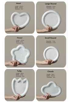 the instructions for how to make a heart shaped plate