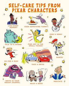 Disney Classroom, Pixar Characters, Vie Motivation, Pixar Movies, Disney Quotes, Self Care Activities, Therapy Activities, Coping Skills, Social Work