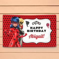 Celebrate your child's birthday with this awesome birthday banner featuring Cat Noir and Ladybug from Miraculous! Personalize by adding your child's name!

Miraculous Ladybug & Cat Noir Birthday Banner Ladybug From Miraculous, Cat Noir And Ladybug, Miraculous Ladybug Cat Noir, Ladybug Cat Noir, Ladybug And Cat Noir, Birthday Design, Cat Noir, Wedding Pinterest, Birthday Banner