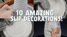 there are many different pictures with the words 10 amazing slip decorations