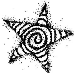 a black and white drawing of a star