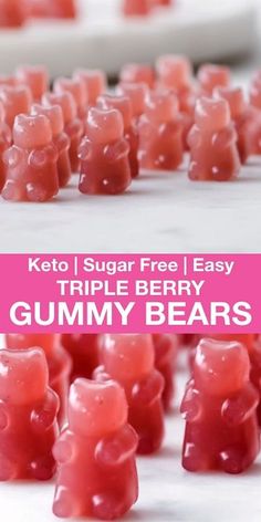 the gummy bears are made with ketchup and sugar free easy to make