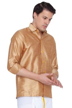 Vastramay brings to you these stylish casual as well as formal shirts for mens full sleeves in silk material stitched meticulously to fit all body type. If you wear a silk shirt for mens stylish then you know what it is and you don't need any description.  We manufacture these shart for man stylish low price in more than a dozen colours. These formal cum casual shirt for man are extensively used in southern part of the sub continent for both regular and festive wear. For ceremony or wading these Formal Festive Long Sleeve Tops, Fitted Long Sleeve Shirt For Festive Season, Fitted Long Sleeve Festive Shirt, Festive Semi-formal Long Sleeve Shirt, Festive Casual Long Sleeve Shirt, Festive Long Sleeve Casual Shirt, Casual Long Sleeve Festive Shirt, Gold Silk Long Sleeve Shirt, Gold Long Sleeve Silk Shirt