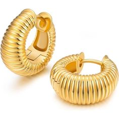 Brand New Click "Buy Now" Button To Place Order Delivery: Estimated 3-5 Days Color : Gold Screw Thread Hoop Everyday Elegance: Step Out In Style With These Chunky Gold Hoop Earrings. Perfectly Sized For Daily Wear, These Earrings Add A Touch Of Elegance To Your Everyday Look. Hypoallergenic & Waterproof: Crafted With Care, Our Gold Hoop Earrings Are Hypoallergenic And Perfect For Sensitive Skin. Designed For Continuous Wear, They're Waterproof And Can Withstand Showers And Swimming Without Losin Thick Gold Hoop Earrings, Thick Gold Hoops, Chunky Gold Hoop Earrings, Huggie Earrings Gold, Tiny Hoop Earrings, Small Hoop Earrings, Large Hoop Earrings, Birthday Jewelry Gift, Hypoallergenic Earrings