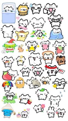 الفن الرقمي, Cute Easy Doodles, Goofy Drawing, Cat Doodle, Little Doodles, Easy Doodles Drawings, Easy Drawings Sketches, Cute Doodles Drawings, Funny Doodles