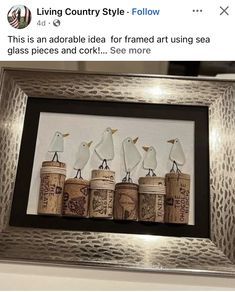 Driftwood Art Ideas, Sea Glass Card, Cork Christmas Tree, Upcycled Wine Corks, Cork Christmas, Seashell Art Diy, Sea Glass Projects, Cabin Crafts, Wine Cork Ideas