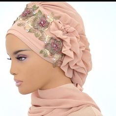 www.aishasbridal.com #hijab Hijab Gown, Bridal Cap, Turban Hijab, Kaftan Designs, Silk Scarf Wrap