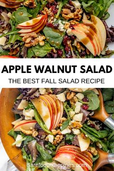 the best fall salad recipe with apples and walnuts