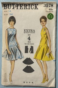 an old sewing pattern for a dress