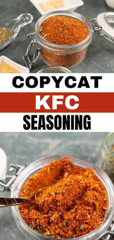 KFC Seasoning Good Chicken Seasoning, Homemade Chicken Seasoning, The Best Chicken Seasoning, Copycat Spice Blends, Kfc Chicken Seasoning Recipe, Kfc Chicken Wings, Seasoning For Chicken, Fried Chicken Seasoning Recipes, Kfc Seasoning Recipe