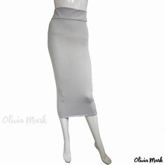 Olivia Mark - Maxi Simple Grid High-Waisted Pencil Skirt with a Flattering Silhouette Velvet Midi Skirt, Long Pencil Skirt, Midi Pencil Skirt, Skirts Midi High Waisted, High Waisted Pencil Skirt, Midi Skirt Pencil, Red High, Body Contouring, Pleated Midi Skirt