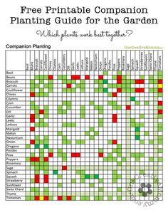 a free printable companion for the garden with lots of information on how to use it