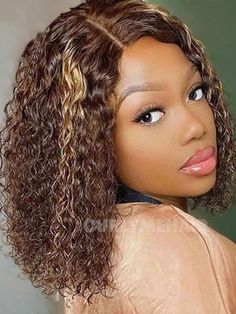 Hair Name: Wear Go Glueless Bob Wigs Hair Style: Water Wave Hair Hair Length: 10-16inches Wig Weight: 150-200g/Wig (Depending on Length and Density) Color: Highlights #4/27 Density: 180% Cap Size: Medium, 22.5inch (Customize size, Please contact us) Lace Size: 4x6 Pre-cut Lace Quality: 100% Virgin Human Hair Wigs Last for One More Year Lace Top Swiss HD Lace Shipment: DHL, FedEx, or UPS 3-10 Business Days Water Wave Hair, Highlights Ombre, Color Highlights, Blonde Lace Front Wigs, Curly Human Hair Wig, Wigs Hair, Auburn Hair, Body Wave Hair, Short Bob Wigs