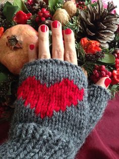 Made with dark gray and red high quality wool - alpaca - acrylic yarn. It is perfect for keeping you modish and warm. 100% hand knitted For to see more gloves: http://www.etsy.com/shop/afra?section_id=5690353 For to see our shop: http://www.etsy.com/shop/afra Any question, just convo. You can machine wash them on 30*C. -----------------Made in a pet-free and smoke-free environment.----------------- -----------------All hand crocheted and hand knit items should be hand washed in luke warm water w Red Hand Knitted Yarn Knitting Pattern, Hand Knitted Red Yarn Knitting Pattern, Red Yarn Knitting Pattern, Handmade Winter Red Knitting Pattern, Handmade Red Winter Knitting Pattern, Knit Items, White Crochet Top, Knitted Mittens, Gloves Pattern