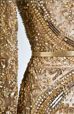 It's all in the details. Elie Saab Huate Couture A/W 2012 Detail Couture, Elie Saab Haute Couture, Gala Gonzalez, Ellie Saab, Elie Saab Couture, Party Mode, Sharon Stone, Couture Details, Gold Sequins