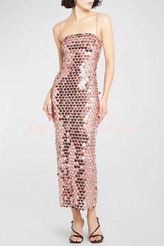 Pink Dress For Gala Party Season, Pink Dress For Gala And Party Season, Pink Dress For Gala During Party Season, Sleeveless Summer Party Gown, Pink Party Season Evening Dress, Pink Sequined Mermaid Dress For Party, Spring Party Gown With Spaghetti Straps, Glamorous Pink Mermaid Party Dress, Glamorous Pink Mermaid Dress