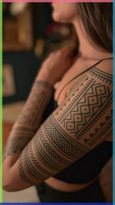 #BEAUTY ,#REALATIONSHIPS #Fashion #Outfits #SUMMER Outfits #Animals Maori Sleeve Tattoo, Tattoo Patterns Design, Ornamental Sleeve Tattoo, Daria Tattoo, Ornamental Sleeve, Tattoo Brazo Mujer, Ethnic Tattoo, Inca Tattoo, Southwest Pottery