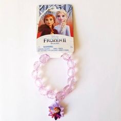 Disney Frozen Ii Bracelet. This Bracelet Features Anna In A Purple With Pink Bead Bracelet. Great For A Princess To Wear With Any Outfit. Ages 3+ Disney Style Pink Jewelry Gift, Pink Disney Jewelry For Gifts, Pink Disney Jewelry For Gift, Pink Bead Bracelet, Disney Bracelet, Best Christmas Recipes, Princess Room, Girly Room, Disney Jewelry