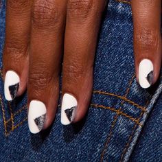 Nail, Nail polish, Finger, Manicure, Nail care, Cosmetics, Blue, Hand, Service, Material property, Dark Skin Manicure, Opi Gel Nail Polish Colors, Toe Nail Fungal Infection, Opi Gel Nail Polish, Dark Skin Makeup Tutorial, Nail Design Glitter, White And Silver Nails, Fun Nail Colors, Geometric Nail Art