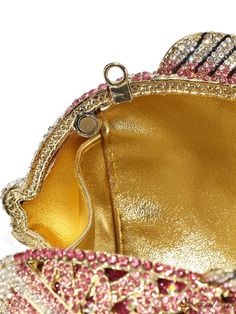 BirdinBag - Rhinestone-Adorned Mini Goldfish Evening Bag Rhinestone Clutch Bag As Fashion Accessory, Rhinestone Clutch Bag For Fashion Accessory, Gold Handheld Bags With Rhinestones, Handheld Shoulder Bag With Rhinestones As Gift, Rhinestone Clutch Shoulder Bag For Gift, Formal Pink Shoulder Bag With Rhinestones, Handheld Bags With Rhinestones For Gifts, Handheld Rhinestone Bags For Gifts, Formal Rhinestone Pouch Bag