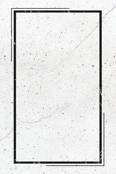 an empty square frame on a white marble background with black lines in the middle and some speckles around it