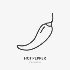 a hot pepper icon on a white background with the words hot pepper written below it