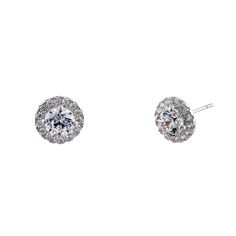 Height: 8mm

Width: 8mm

Thickness: 3.9mm



Stone material: clear cubic zirconia

Center stone size: 5mm

Stone shape: round

Center stone carat weight: 0.46 ct. each
(.46 x 2 = .92 ct total)

Total number of CZ stones: 32

Stone setting: prong



Metal: 14k solid white gold

Finish: high polish Stone Material, Stone Setting, Cz Earrings, Cz Stone, Stone Settings, Gold Finish, Gold Earrings, Diamond Earrings, Halo