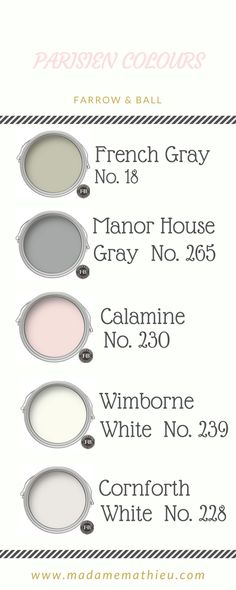 the different shades of paint for french gray