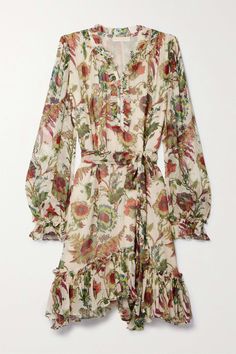 Wardrobe Edit, Silk Print Dress, Silk Mini Dress, Knee Length Dresses, Sheer Sleeves, Ulla Johnson, Slim Waist, Silk Chiffon, Fall 2024