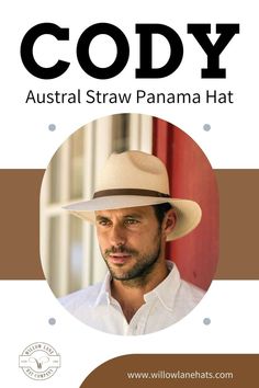 This genuine panama hat is hand woven from 100% Toquilla Straw. Not only is this hat excellent quality, it offers great sun coverage for both men and women. The band that accents the crown sports a dark brown leather band. Practical, fashionable, and high quality. #panamahat #hatsformen #cowboystyle #rodeooutfit #memorialday #holidayoutfit Panama Hat Outfit, Mens Panama Hat, Panama Hat Men