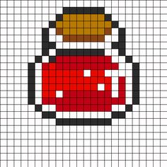 a pixellated image of a red car with a hat on it's head