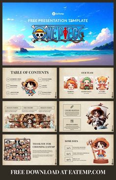 the pirate ship is on display in this video game presentation template for powerpoint presentations