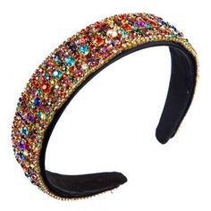 Colorful Gem Baroque Headbands Hair Accessories Elegant Multicolor Luxury Headpieces, Elegant Luxury Multicolor Headpieces, Cheap Multicolor Party Hair Accessories, Luxury Elegant Multicolor Headpieces, Luxury Multicolor Party Headpieces, Cheap Multicolor Headband For Women, Luxury Headbands, Bohemian Headband, Headpiece Accessories