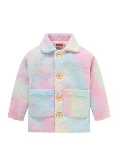 Fall Hooded Jacket, Tie Dye Jacket, School Coat, Toddler Coats Girl, Tie Dye Jackets, Kids Winter Jackets, Kid Clothing, Winter Baby Clothes, Long Sleeve Denim Jacket