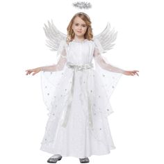 Dress as a beautiful angel for your next play, party, or even Halloween! This sparkly costume has beautiful silver details for a look that is cute and heavenly! Size: small. Gender: female. Age Group: adult. White Christmas Princess Fancy Dress, White Christmas Princess Dress For Fancy Dress, Silver Princess Dress For Dress-up, White Christmas Costume For Costume Party, White Princess Fairy Dress For Party, White Princess Dress For Costume Party, White Princess Dress For Halloween Costume Party, White Princess Costume Dress, White Princess Dress For Costume