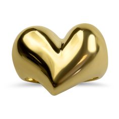 This exquisite 14K yellow gold puffy heart ring is the perfect expression of love and elegance. Featuring a highly polished, 20mm wide puffy heart at its center, this ring exudes charm and sophistication. The band tapers gracefully to 4mm, ensuring a comfortable fit. Stamped with "14k" and "TOM SOLOW," it showcases quality craftsmanship. Size 7.25, this ring is a delightful addition to any jewelry collection, making it an ideal gift for a loved one or a special treat for yourself. Celebrate your unique style with this timeless piece! Replacement Value: $1,350.00 Gold Heart Ring With Polished Finish, Expression Of Love, Puffed Heart, Puffy Heart, Gold Diamond Rings, Timeless Pieces, Diamond Rings, Heart Ring, Ideal Gift