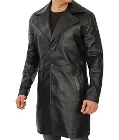 Redefine Sophistication with Classic Black Leather
Step into sophistication with our Men’s Long Black Leather Coat. Designed for the man who seeks a commanding presence and timeless style, this coat offers you a sleek, versatile look that pairs seamlessly with both formal and casual outfits. Sleek Double-breasted Semi-formal Outerwear, Black Long Coat For Semi-formal Occasions, Sleek Long Sleeve Outerwear For Semi-formal Occasions, Sleek Semi-formal Double-breasted Outerwear, Sleek Semi-formal Long Sleeve Outerwear, Sleek Long Coat With Double Button Closure, Sleek Semi-formal Outerwear With Lapel Collar, Sleek Solid Color Semi-formal Outerwear, Sleek Business Outerwear With Hidden Button Closure