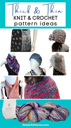 knit and crochet patterns for hats, scarves, scarfs