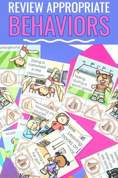 the book review appropriate behavior for children with pictures of them and text that reads,