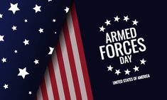 an american flag with the words armed forces day