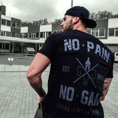 No Pain No Gain Men’s Gym Fitness Tshirt Price: 29.00 & FREE Shipping Worldwide #men #mensfitness #fitnessapparel #mensportswear #mensgymwear #gymwear #sportswear #mensathleisure #athleisure #bodybuilding #musclefit #mensfitnessapparel #activewear #mensactivewear #mensgymapparel #hardcore #sportstshirt #menssportstshirts #mensoutdoortshirts Urban Sports T-shirt With Letter Print, Urban Style Sports T-shirt With Letter Print, Urban Black Workout T-shirt, Sporty Athletic Fit T-shirt For Gym, Sporty Text Print T-shirt For Gym, Sweat Resistant Athletic Fit T-shirt For Workout, Breathable Athletic Fit T-shirt For Gym, Breathable T-shirt For Workout And Sports Season, Breathable T-shirt For Sports Season Workout