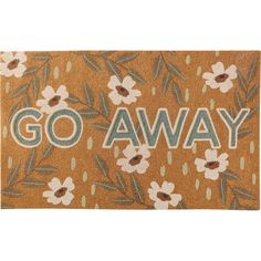 Outdoor rug with go away Coir Rugs, Coir Rug, Door Mat Diy, Primitives By Kathy, Hand Illustration, Indoor Outdoor Rugs, Floral Designs, Christmas And New Year, Holiday Fun