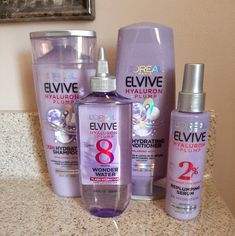 L'oreal Elvive Hyaluron Plump Haircare Bundle. This Bundle Includes 4 Brand New And Unopened Full Size Products. Comes From My Smoke Free And Pet Free Home. Loreal Elvive Hyaluron, L’oréal Elvive, Loreal Elvive, Elvive Shampoo, Plump Hair, Random Wishlist, Loreal Hair, Funny Emoticons, Diy Hair Care