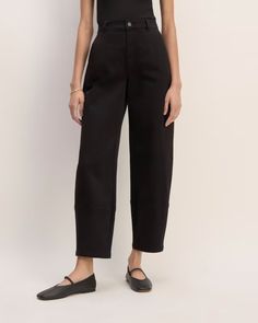 The Utility Barrel Pant Black – Everlane Utility Barrel Pant, Barrel Pants, No Competition, Flattering Pants, Fresh Outfits, The Hours, Hold You, Cotton Twill, Tik Tok